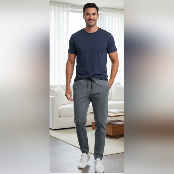 NEW! George Solid knit mens lounge pants sz large NWT 226 - Picture 2 of 9